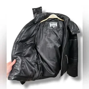 Veste Puffer En Cuir D'agneau Walter Baker Noire à Capuche - Taille S, Occasion Parfait état